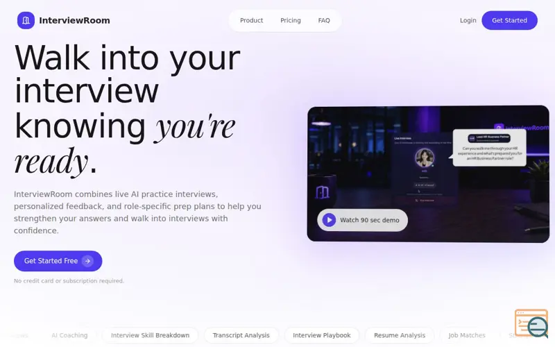 Screenshot of InterviewRoom