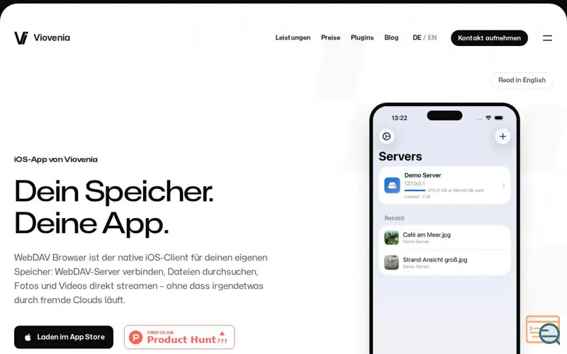 Screenshot of WebDAV Browser - iOS App