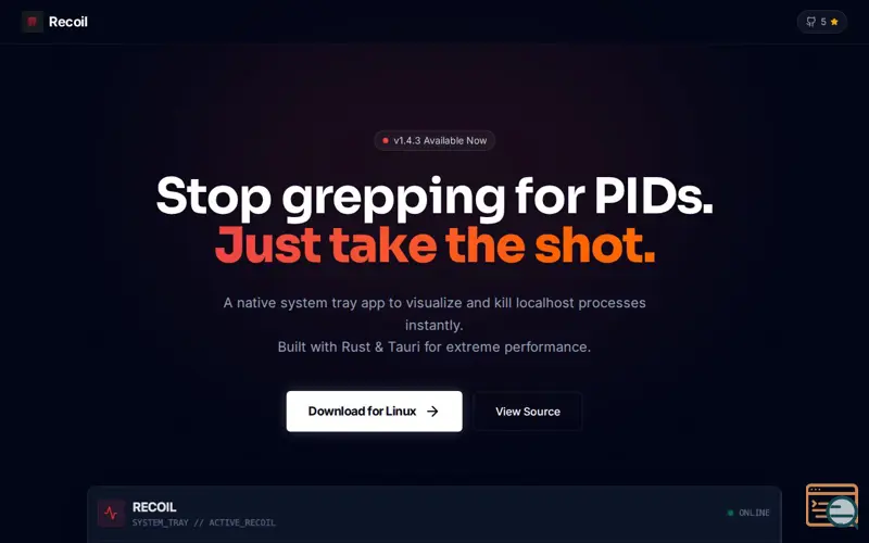 Screenshot of Recoil