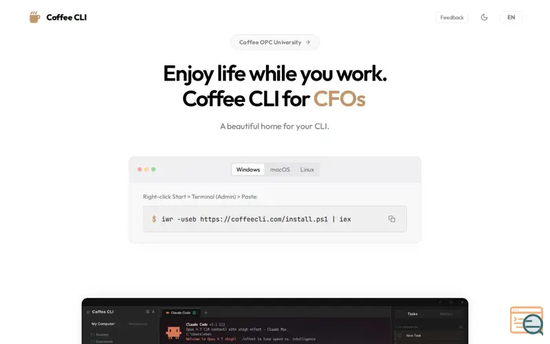 Screenshot of Coffee CLI