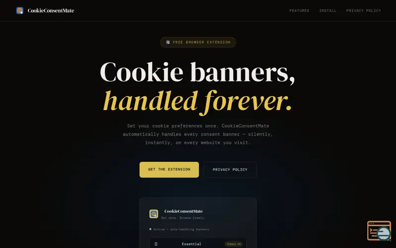 Screenshot of CookieConsentMate
