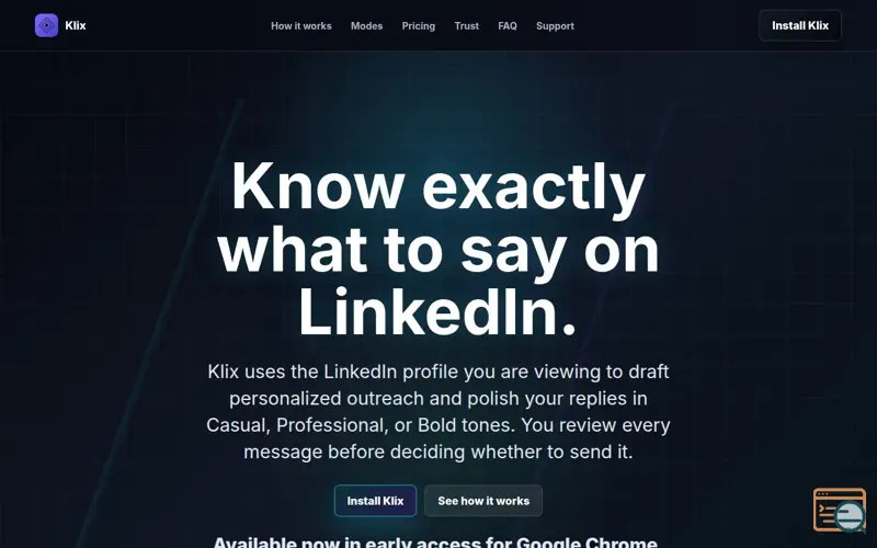 Screenshot of Klix