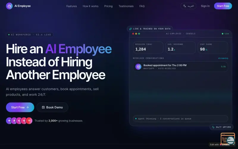 Screenshot of AI Employee