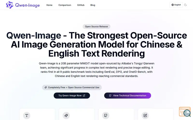 Screenshot of Qwen-Image