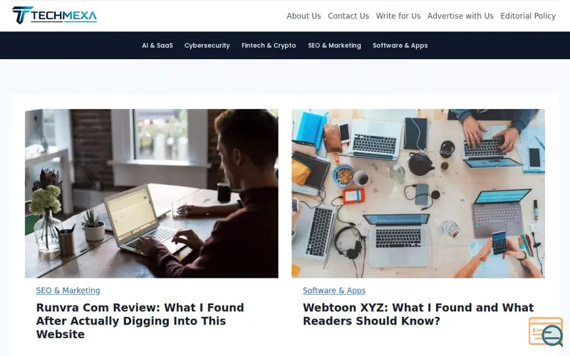 Screenshot of Techmexa