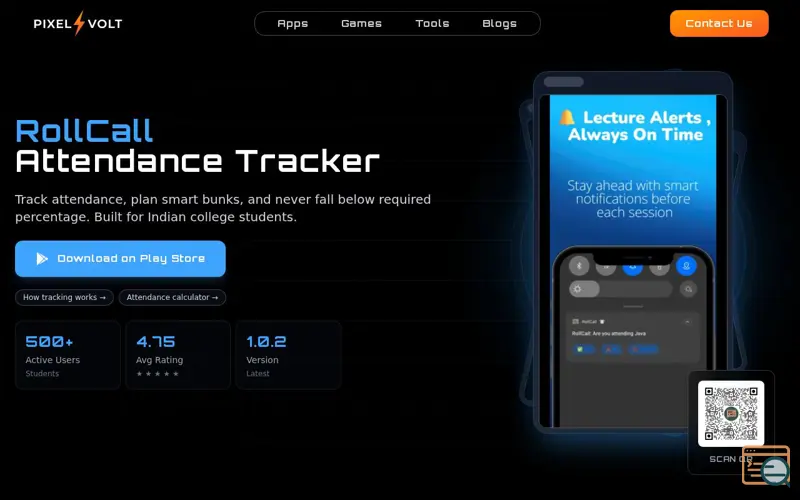 Screenshot of RollCall: Attendance Tracker