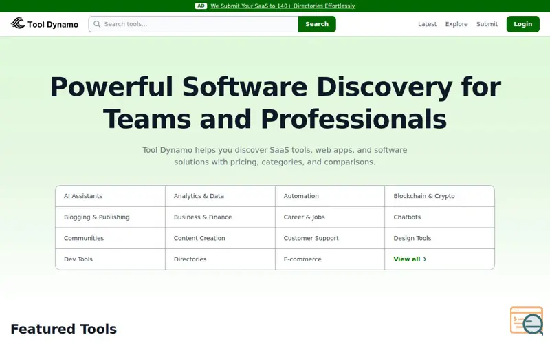 Screenshot of Tool Dynamo