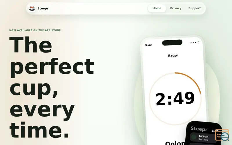 Screenshot of Steepr