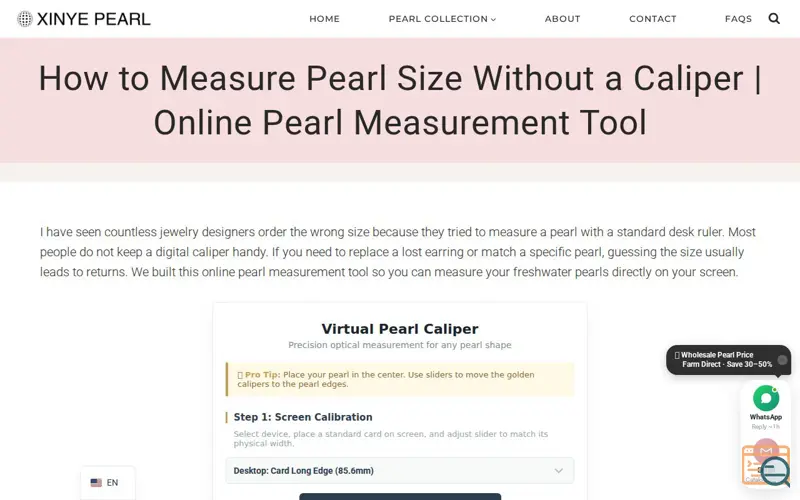 Screenshot of Virtual Pearl Caliper by Xinye