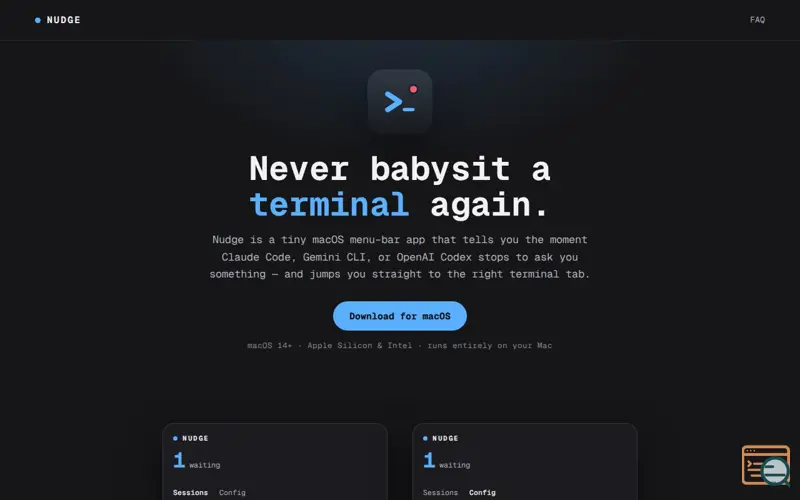 Screenshot of Nudge