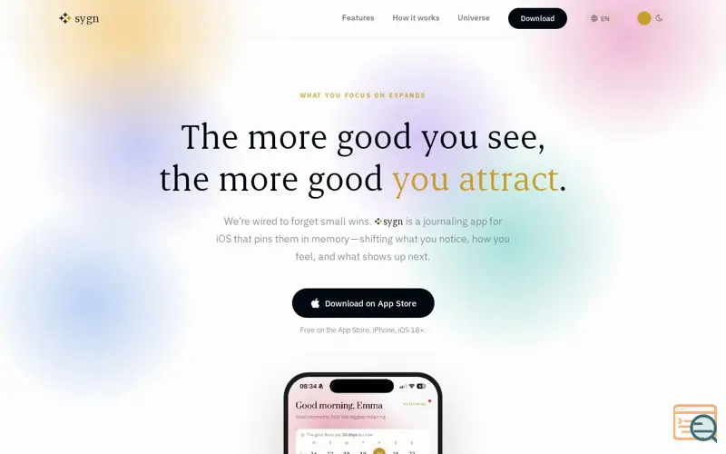Screenshot of sygn
