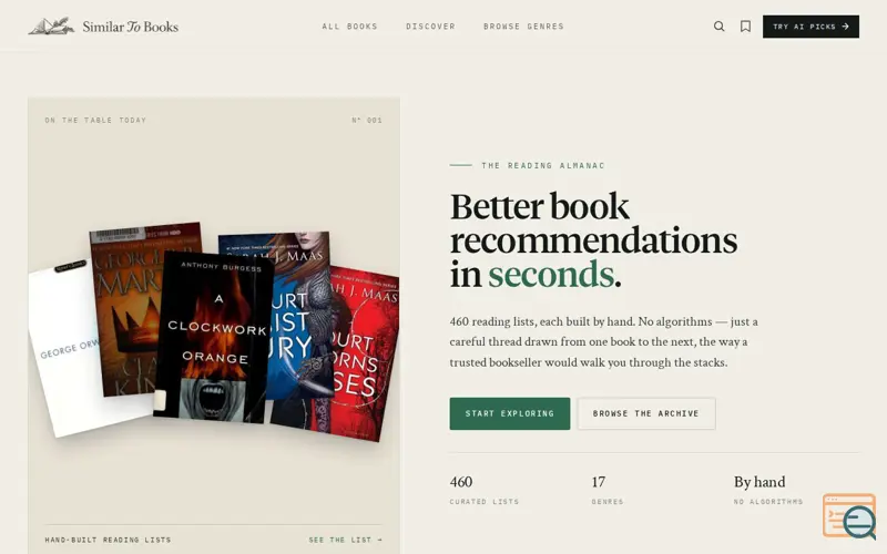 Screenshot of Similar To Books