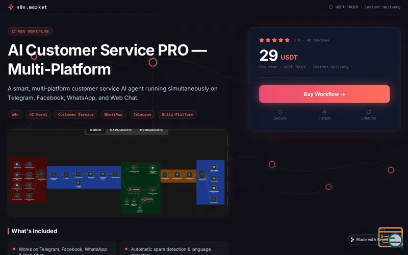 Screenshot of N8N Workflows Store