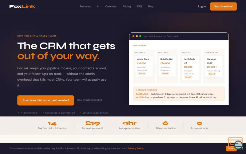 Screenshot of FoxLink