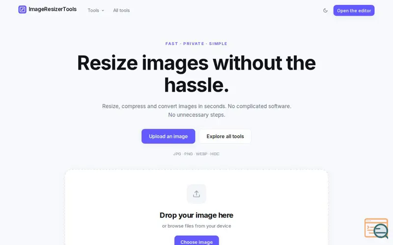 Screenshot of ImageResizerTools