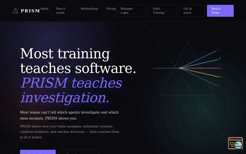 Screenshot of PRISM Training Labs