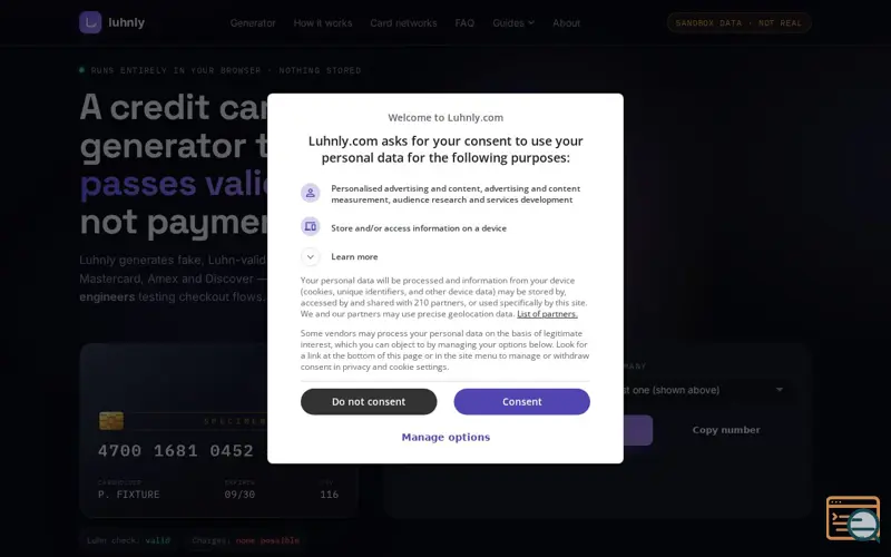 Screenshot of Luhnly