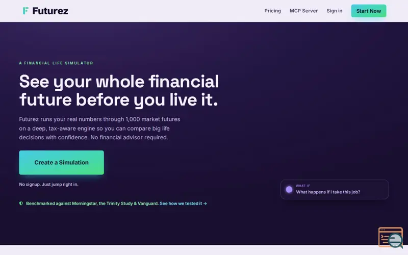 Screenshot of Futurezapp
