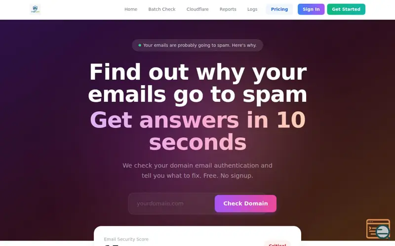 Screenshot of EmailGuard, a launch using Creem