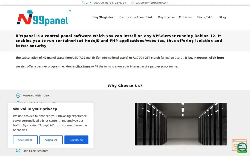 Screenshot of N99panel