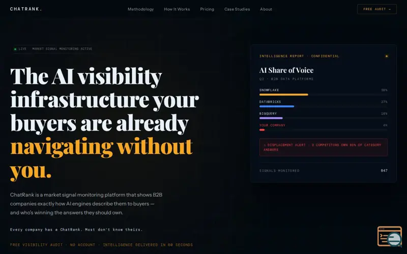 Screenshot of ChatRank