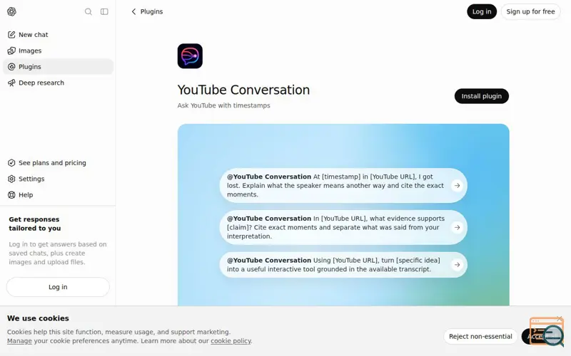 Screenshot of YouTube Conversation