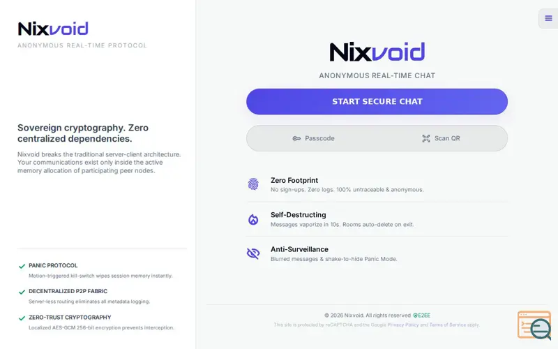 Screenshot of Nixvoid