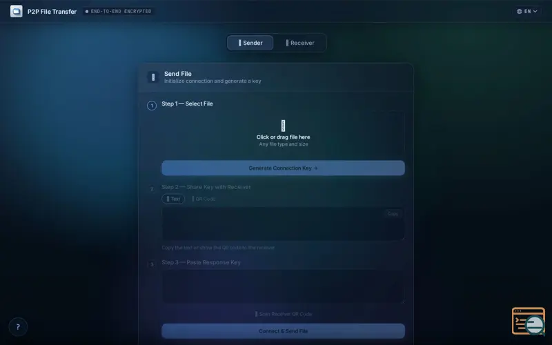 Screenshot of P2P File Transfer