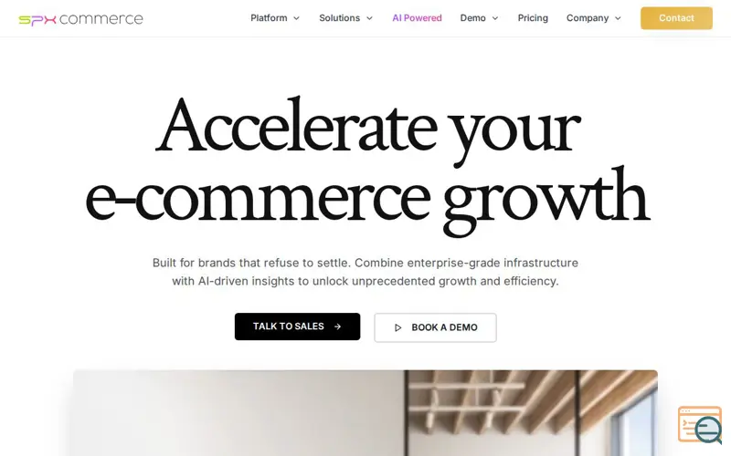 Screenshot of SPXCommerce