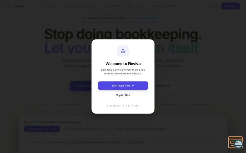 Screenshot of Finviva — #1 AI Financial Operating System for Multi-Entity Startups