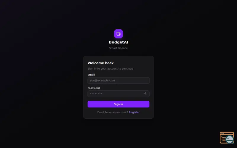 Screenshot of Budget AI
