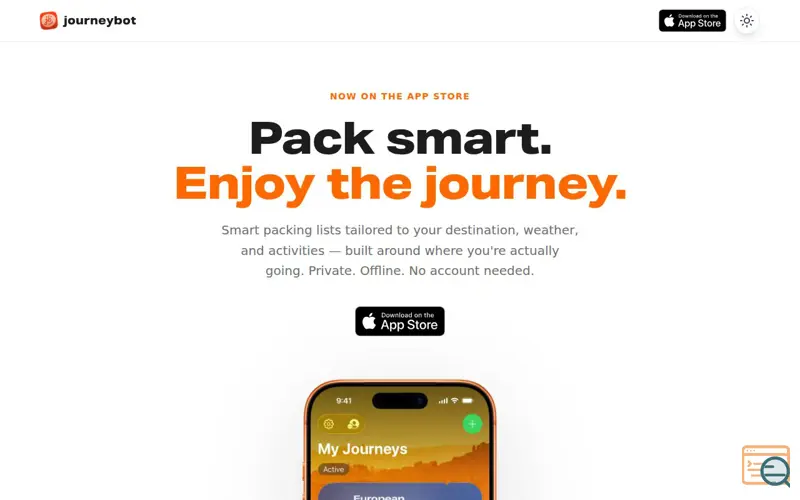 Screenshot of journeybot - packing & travel iOS app