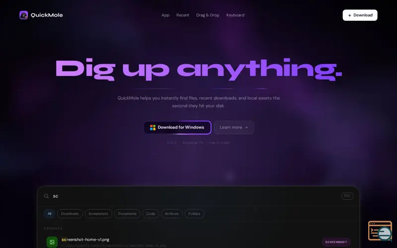 Screenshot of QuickMole