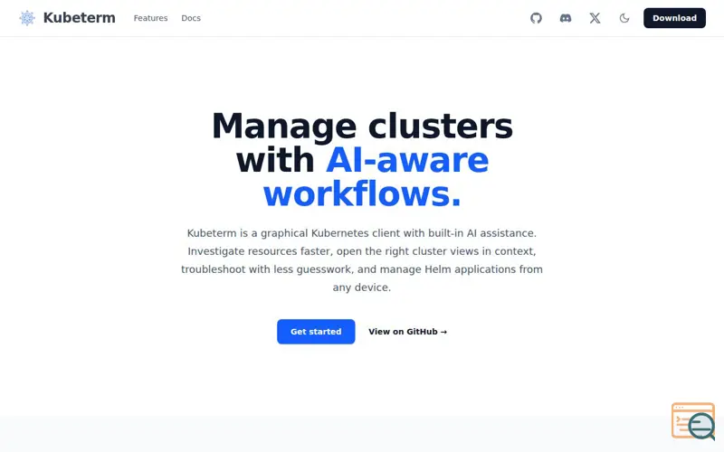 Screenshot of Kubeterm — Kubernetes Management Tool