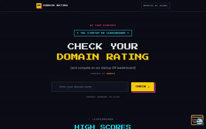 Screenshot of Domain Rating