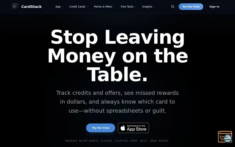 Screenshot of CardStack