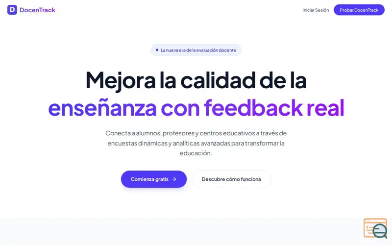 Screenshot of DocenTrack