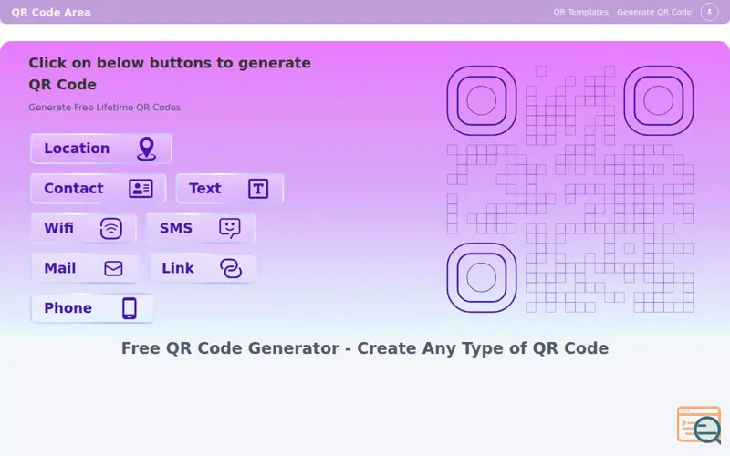 Screenshot of Qr Code Area