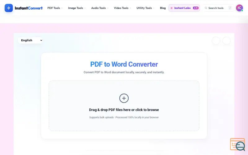 Screenshot of PDF to Word