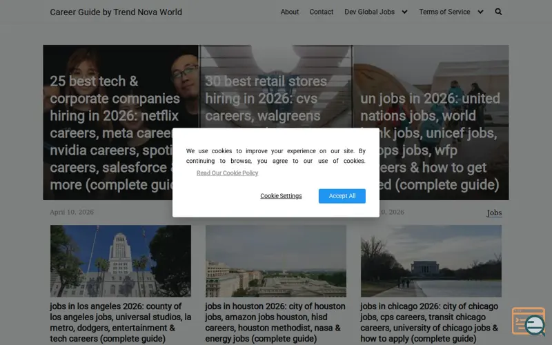 Screenshot of Career Guide by Trend Nova World