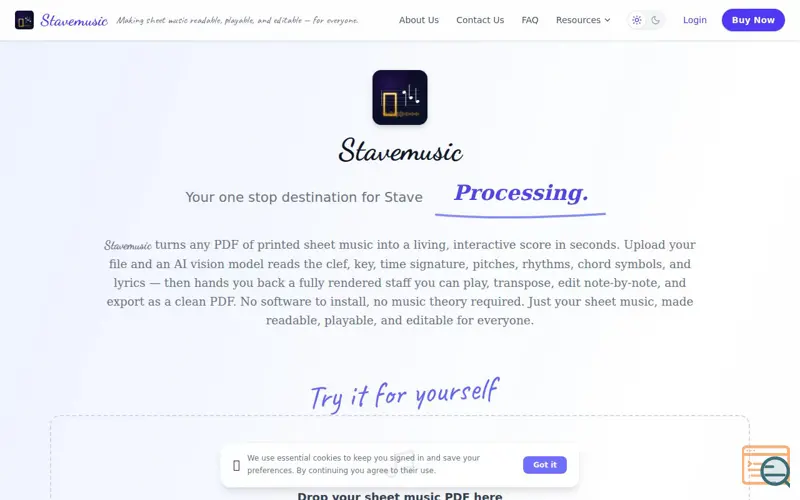 Screenshot of Stavemusic