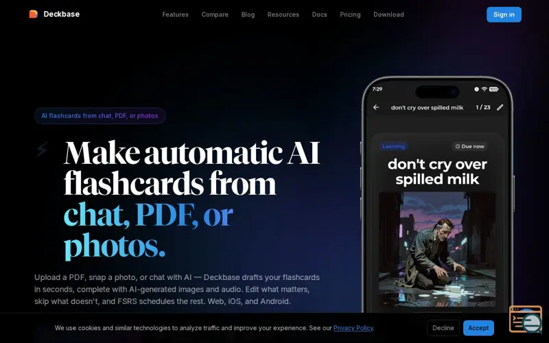 Screenshot of Deckbase