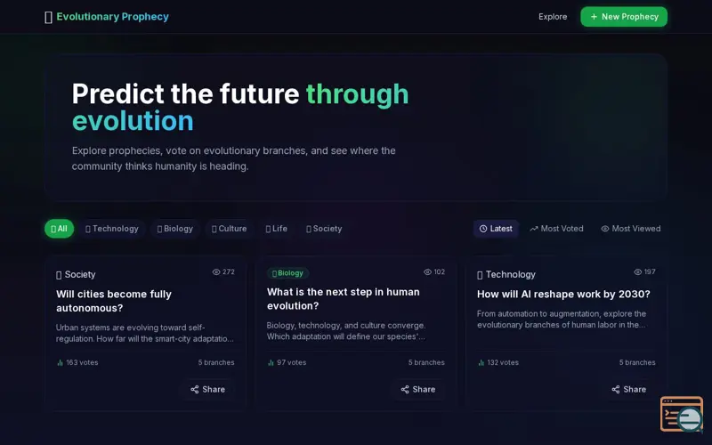 Screenshot of Evolutionary Prophecy