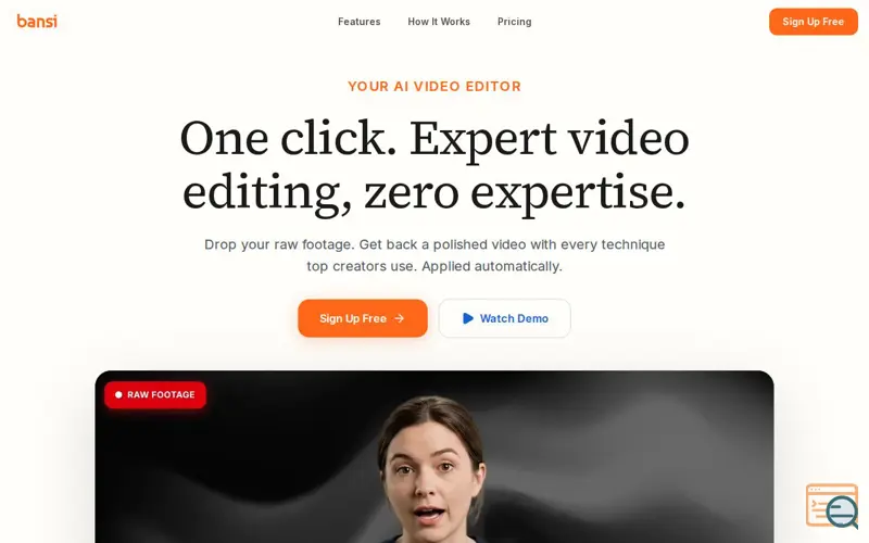 Screenshot of Bansi AI by Writesonic