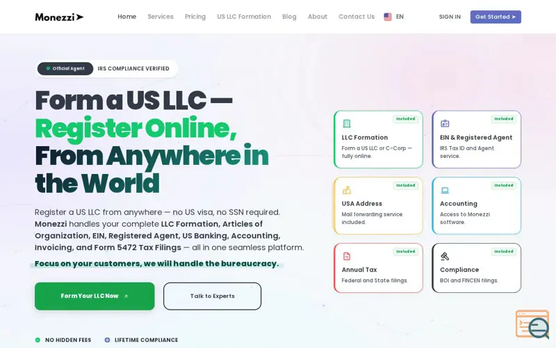 Screenshot of Monezzi