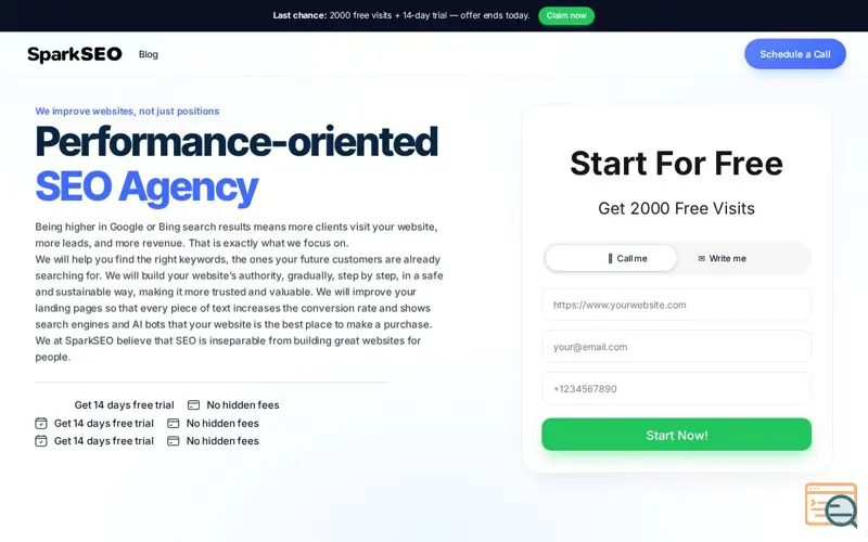 Screenshot of Spark SEO