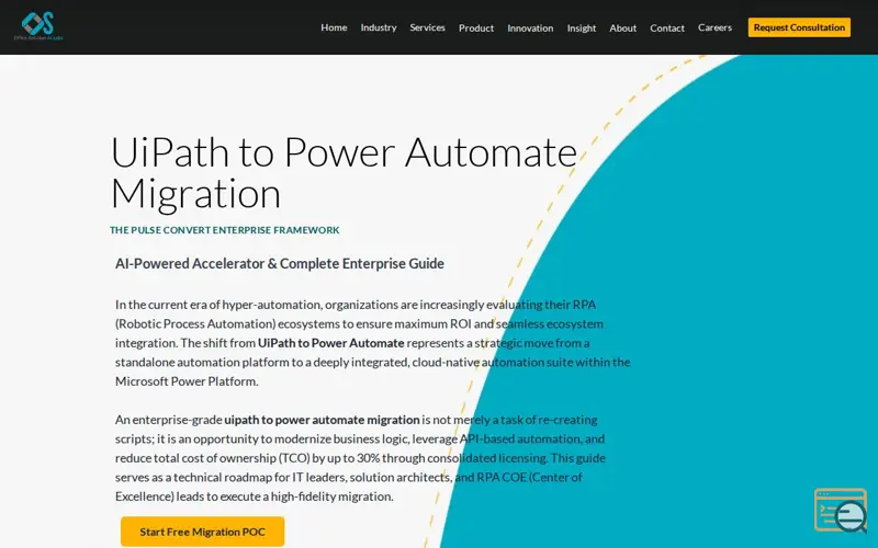 Screenshot of UiPath to Power Automate Migration