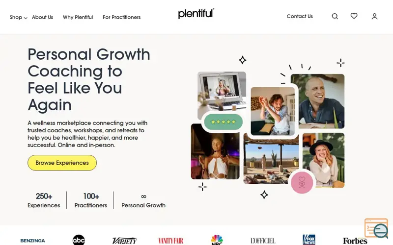 Screenshot of Plentiful, a launch using OptinMonster