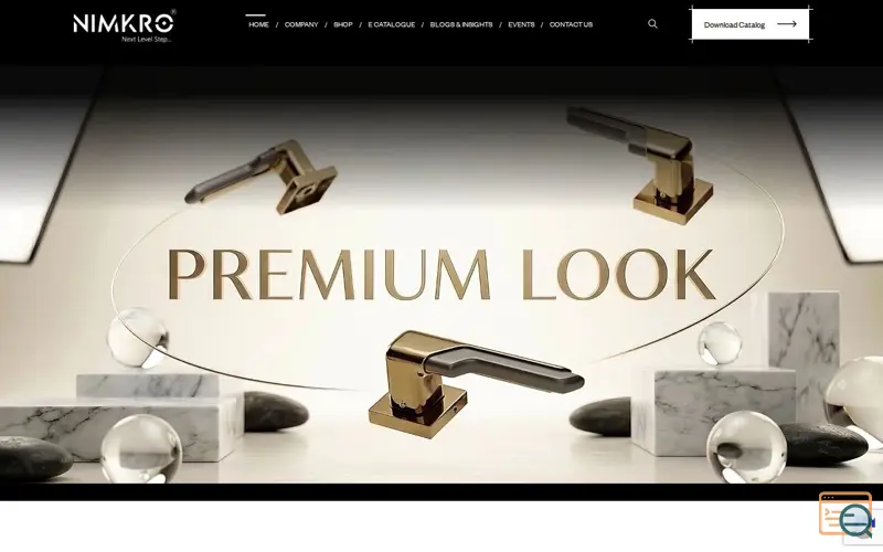 Screenshot of Nimkro Hardware LLP , a launch using Snap.svg