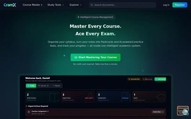 Screenshot of CramX